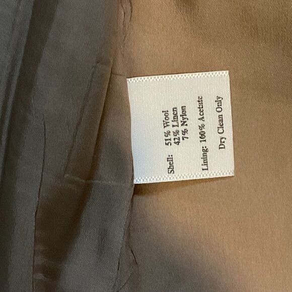 Talbots Petites Womens Wool Linen Blazer Suit Jacket Size 8 USA Made - Picture 6 of 10